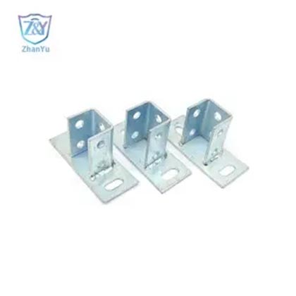 İsti Dip Polad Unistrut Kanal Aksesuarları kvadrat dirək baza lövhəsi