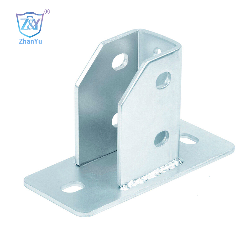 Hot Dip Steel Back to Back Unistrut Channel Osagarriak zutoin karratuaren oinarri-plaka