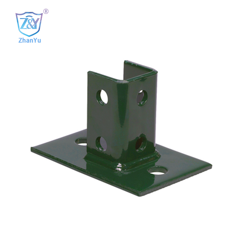 Hot Dip Steel Back to Back Unistrut Channel Osagarriak zutoin karratuaren oinarri-plaka